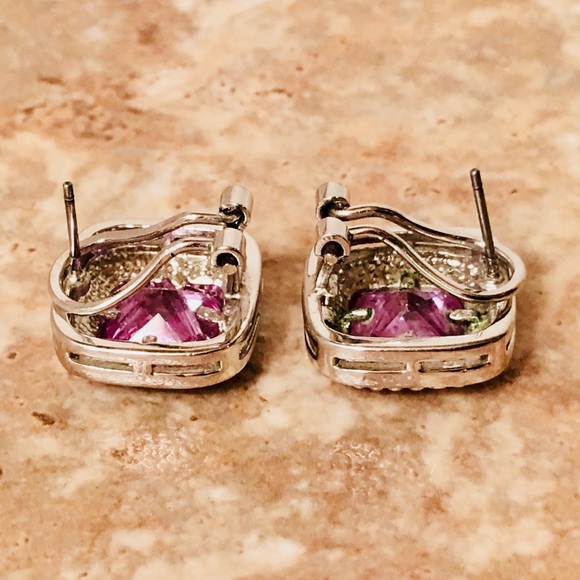 Two Tone Silver & Gold Designer Style Earrings - Picture 3 of 4